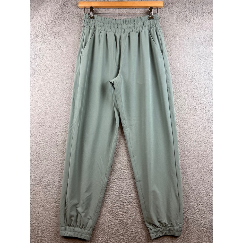 Athleta Girl XXL 16 Sage Green Smocked Waist Jogger Pants Lightweight Activewear